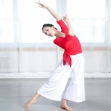 Квадратные танцевальные костюмы для женщин Летние вершины для нового стиля Модальная средняя и пожилая танцевальная одежда для танцевальной одежды для тела для средних рукавов