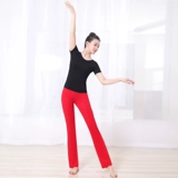 Танцующие штаны, черная одежда для йоги, свободный прямой крой