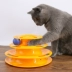 Pet cats toy turntable đĩa giải trí cat turntable bóng ba lớp tương tác cung cấp đồ chơi giáo dục - Mèo / Chó Đồ chơi