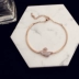 Xu hướng thời trang hoang dã Hoa hồng vàng đeo tay nữ khảm kim cương trang sức vòng tay quà tặng đơn giản Trang sức Hàn Quốc