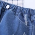 2018 cô gái mới bông quần short mùa hè jeans lỗ ở trẻ em trẻ em lớn trẻ em quần trẻ em phần mỏng Quần jean