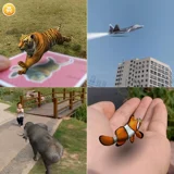 Волшебная энциклопедия, карточки, познавательные карты раннего образования, трехмерный динозавр, игрушка, дополненная реальность, зоопарк, 3D