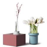 Ins nordic creative small Fresh Office Desktop Hydroponic Poly Plow Poly Polyglysis Gypsum Glass Vase