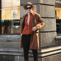 Áo len nam Charlie UNCLE dài phần 2017 phiên bản Hàn Quốc mới của mùa đông học sinh thanh niên áo khoác da nam