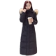 Chống mùa giải phóng mặt bằng xuống áo khoác nữ lớn cổ áo lông thú phần dài dày dài đầu gối Hàn Quốc phiên bản của mùa đông đầm eo là mỏng của phụ nữ thủy triều Xuống áo khoác