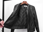 2018 mới dày Hàn Quốc phiên bản mỏng cổ áo da mỏng nữ áo khoác ngắn nữ PU áo khoác xe máy - Quần áo da