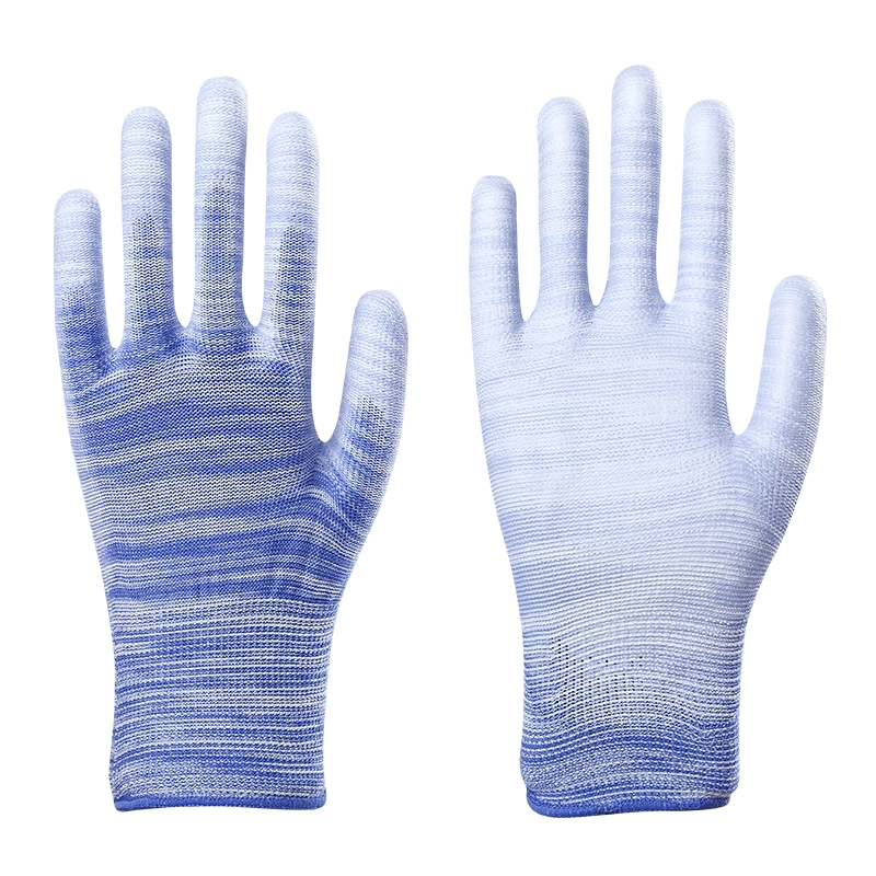 Găng tay nylon phủ ngón tay phủ nhựa PU để bảo hộ lao động Chống mài mòn, chống trượt, đóng gói công việc, găng tay cao su mỏng găng tay cơ khí 