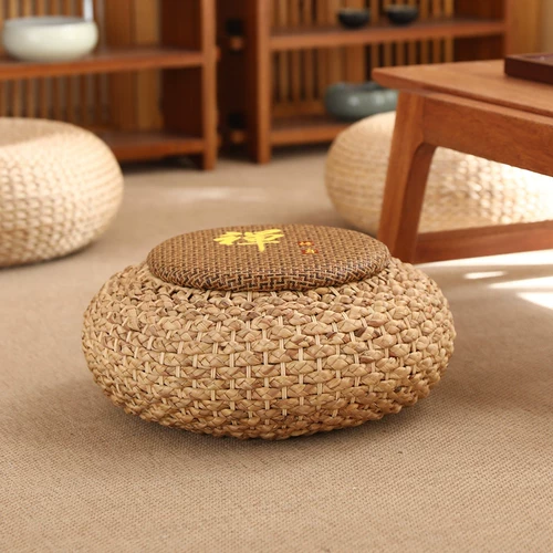 Японская стиль сетевая сеть красная виноградная лоза -кусочка футона подушка гостиная спальня напольная церемония напольная церемония татами падки для медитации