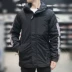 Áo khoác nam Adidas 2018 mùa đông mới thể thao giản dị chống gió ấm áo dài trùm đầu bằng vải cotton CY8624 - Quần áo độn bông thể thao