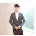 Bộ đồ vest nam năm mảnh chuyên nghiệp kinh doanh đầm nhỏ phù hợp với Hàn Quốc Chú rể Slim chú rể váy cưới - Suit phù hợp