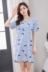 Nightdress nữ mùa hè bông ngắn tay váy phần mỏng lỏng kích thước lớn phim hoạt hình sinh viên đồ ngủ phụ nữ nhà dịch vụ mùa hè váy đầm thiết kế cao cấp Đêm đầm