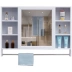 Tủ gương nhà vệ sinh chất liệu gỗ chống ẩm tủ gương treo tường phòng tắm phong cách đơn giản hiện đại 