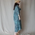 Rusu Quần áo Chậm In Viền Cổ Váy Dài Ren Sản Phẩm Mùa Hè Sản Phẩm Mới Của Phụ Nữ Váy Phụ Nữ 15466 - Váy dài