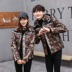 Mùa đông mới dày bông áo nam Hàn Quốc phiên bản của cặp vợ chồng nạp bông phù hợp với nam giới thanh niên ngụy trang ngắn bông áo khoác kích thước lớn áo Trang phục Couple