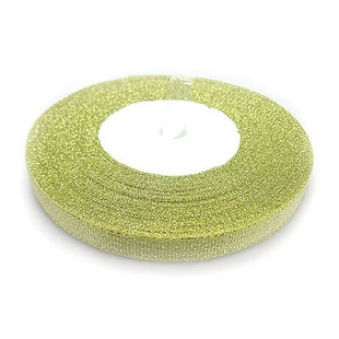 Декоративные золотисто -зеленый лук Материалы DIY BOX BOX День день рождения подарки декоративный лук шелкового пояса и серебряная лента.