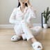 Quần áo cotton tháng cho bà bầu Đồ ngủ phụ nữ mùa thu mới Tháng 10 sau sinh ấm áp dịch vụ nhà cho con bú - Giải trí mặc / Mum mặc quần áo bầu đẹp Giải trí mặc / Mum mặc