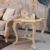 Nội thất phòng khách tối giản châu Âu Sofa vải tùy chỉnh 3 + 2 + 1 bàn cà phê gỗ nguyên khối đôi 旆 Tủ tivi giường hộp Bộ đồ nội thất