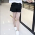 Cô gái mùa hè quần short denim Hàn Quốc phiên bản của lỗ trong cậu bé lớn trắng đen bông mặc hoang dã lỏng quần nóng