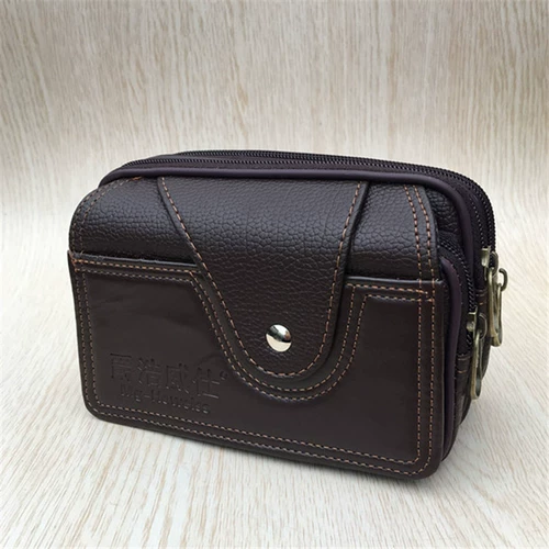 Универсальный мобильный телефон, поясная сумка, ремень, водонепроницаемый чехол, бумажник для пожилых людей, барсетка, из натуральной кожи