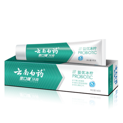 [云南白药 金口健牙膏 益优清新 145g]
