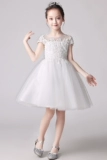 Наряд маленькой принцессы, белый наряд для музыкальных выступлений, платье девочки цветочницы, свадебное платье, летнее вечернее платье