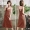 Handu Yishe 2019 Váy nữ mùa hè Hàn Quốc Váy liền thân màu rắn dài một chiếc váy giản dị EK9130 - A-Line Váy