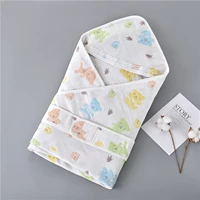 Хлопковое марлевое летнее тонкое детское одеяло для младенца для новорожденных
