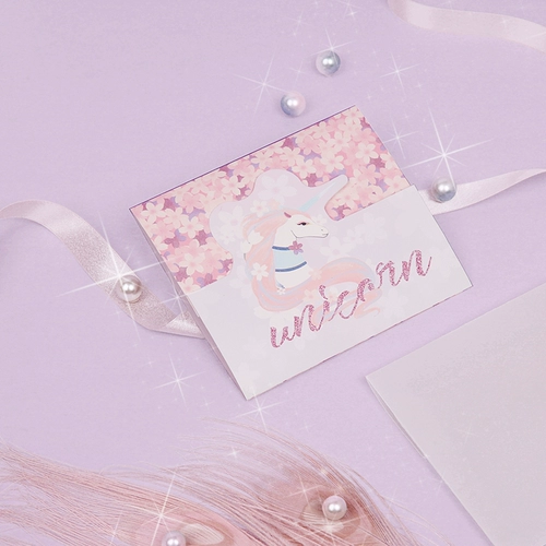 Alien Dream Dream Unicorn Card Card Girl Zichun Sakura Bless Blessing Paper Paper Card
