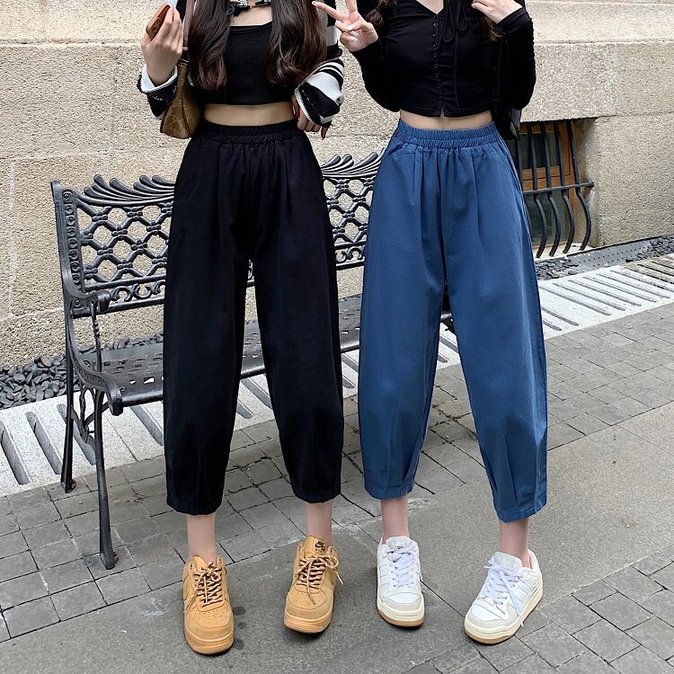 High-waisted slimming radish pants for women's summer 2022 new style loose wide-leg pants straight nine-inch pants Casual pants trend Specification image