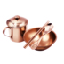 Đồng bát đồng muỗng đũa đồng đồng nguyên chất dày tinh khiết brass copper bộ đồ ăn đồng nguyên chất handmade trắng bão buster hiệu ứng đặc biệt Đồ ăn tối