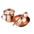 Đồng bát đồng muỗng đũa đồng đồng nguyên chất dày tinh khiết brass copper bộ đồ ăn đồng nguyên chất handmade trắng bão buster hiệu ứng đặc biệt đĩa nhựa Đồ ăn tối