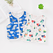 Bé vest mùa xuân và mùa hè mùa hè mỏng chàng trai và cô gái bé vest vest vai cotton trẻ trẻ em pony cardigan