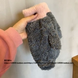 Брендовые перчатки, зимний цветной флисовый удерживающий тепло комплект для школьников, в корейском стиле, увеличенная толщина