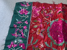 Miaoxiu 苗族手工刺绣老绣背带绣片 尺寸45x53