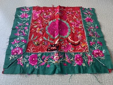 Miaoxiu 苗族手工刺绣老绣背带绣片 尺寸45x53