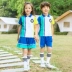 Đồng phục học sinh tiểu học đồng phục mẫu giáo mùa hè đại học gió tay ngắn phù hợp với quần áo lớp học trò chơi quần áo trẻ em - Đồng phục trường học / tùy chỉnh thực hiện