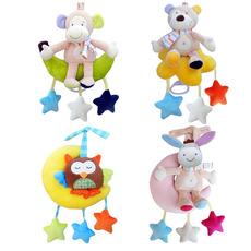 Мобили на кроватку, Подвесные игрушки 初生婴儿床挂床铃可爱动物玩偶推车挂偶01岁宝宝益智早教安抚玩具