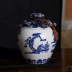 Jingdezhen chai gốm màu xanh và trắng chai hộ gia đình 1 kg rỗng bình rượu trắng niêm phong trang trí bình 2 3 5 kg tải rượu - Rượu vang Rượu vang
