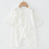 Quần áo sơ sinh cho bé sơ sinh 0-6 tháng Quần áo bé gạc ren jumpsuit hè mỏng phần tay dài - Áo liền quần sleepsuit trẻ em Áo liền quần