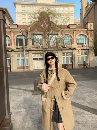 CUTEioi Бархатный плащ с капюшоном, удерживающая тепло куртка