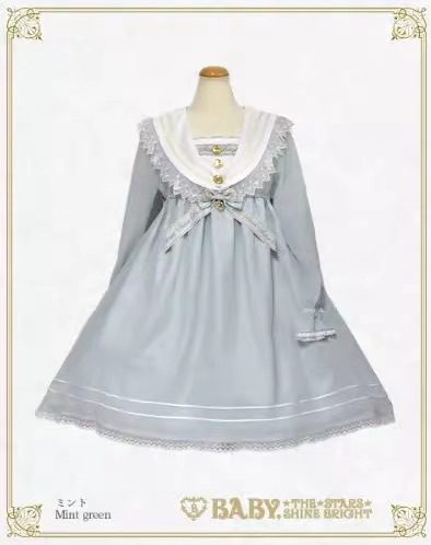 Chiffon Mint Op (Brand New With Tag)goods in stock ! BABY Best Wishes fine blessing BW Chiffon series Day card lolita Purchasing agent