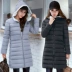 2018 mới áo khoác mùa đông phụ nữ phần dài chống mùa xuống bông pad mỏng kích thước lớn Hàn Quốc phiên bản bông áo khoác trùm đầu áo khoác Bông