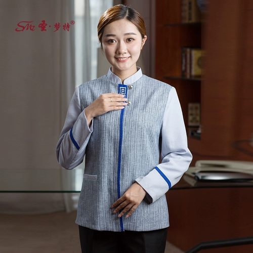 Уборка отеля, тетя, рабочая одежда, женская одежда с длинными рукавами для гостиничного номера, уборщица в торговом центре, уборка дома, весенняя и осенняя одежда