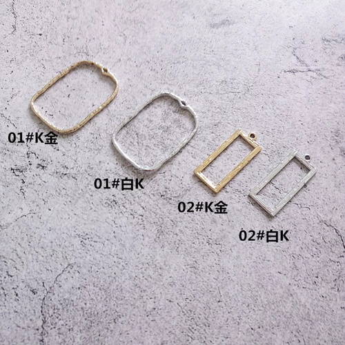 Металлические прямоугольные серьги, вспомогательная подвеска ручной работы, золотой цвет, DIY