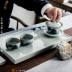 Sheng Sơn thủ công gốm cống trà khô bong bóng lưu trữ khay trà bàn trà bàn trà vẽ tay cổ màu xanh và trắng Kung Fu bộ - Trà sứ