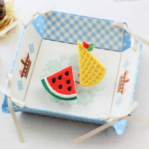 Fengxi оригинальная высококачественная тканевая нашивка с вышивкой, декоративная нашивка для одежды, персонализированная вышитая брошь, вафельный арбуз, тыква