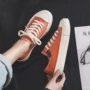 Những năm 1970 nhỏ giày vải màu cam bẩn nữ siêu lửa Phiên bản Hàn Quốc của mùa xuân mới sinh viên hoang dã ulzzang giày thể thao phụ nữ - Plimsolls giầy lười nữ