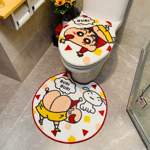 Туалет, подушка, мультяшный модный универсальный черный зимний комплект, 3 предмета, увеличенная толщина, европейский стиль