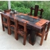 Cũ đồ gỗ bàn trà tàu thuyền bằng gỗ và ghế kết hợp của gốc sinh thái rắn bảng trà gỗ và ghế bàn trà bảng bể cà phê cá trà - Bàn trà bàn trà hiện đại Bàn trà