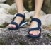 Mùa hè mới, giày đế xuồng hở mũi nhẹ, chống sốc, chống trơn trượt, chống trơn trượt hàng ngày - Sandal Sandal